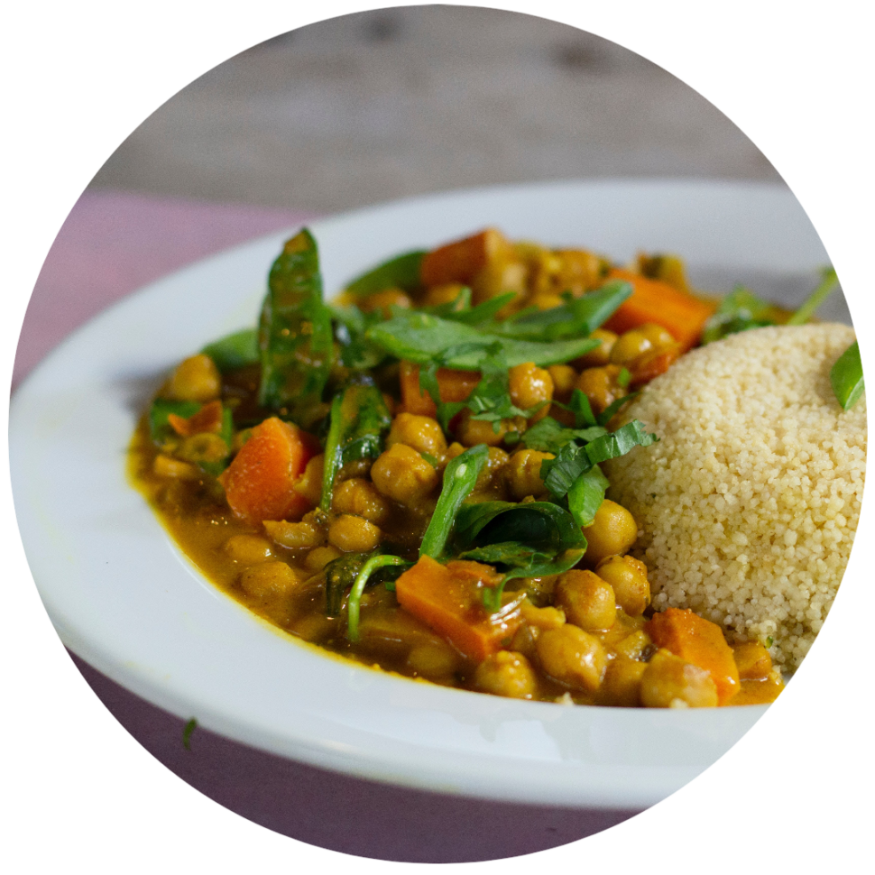 Vegetable couscous with chickpeas